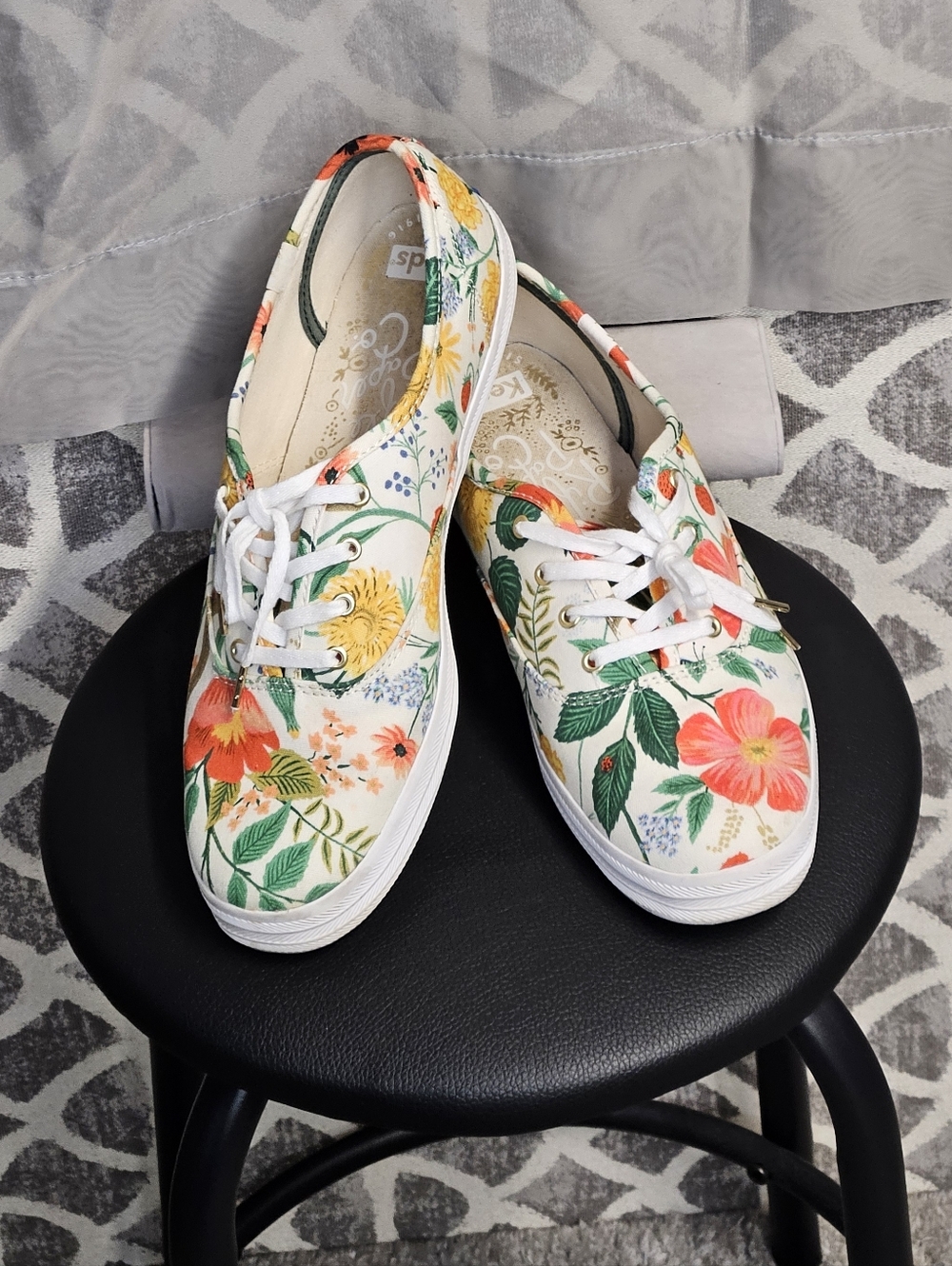Keds x Rifle Paper Co Champion Low Profile Floral Garden Canvas Upper Sneakers